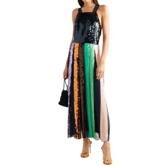 Tibi Multicolor Long Night Out Dress Size 2 - Picture 2 of 16